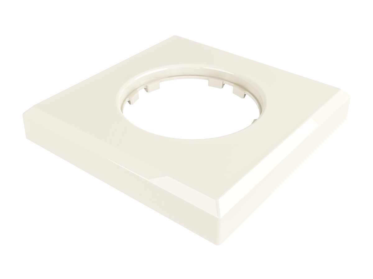 Рамка 1-местная пластиковая встраиваемая, серия ЛАХТА «Геометрика», прямоугольник